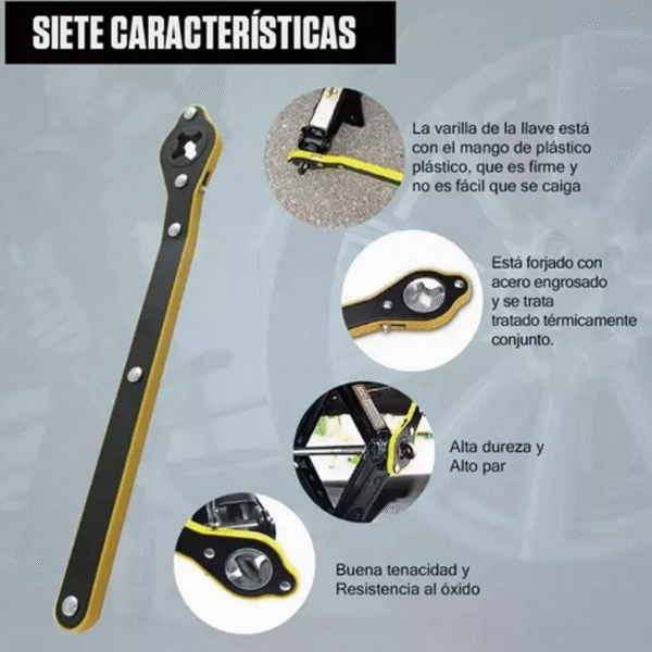 Llave Trinquete Reversible para Automóviles