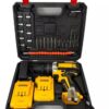 Pack - Taladro Inalámbrico 98v Tasbel + 2x Baterías Recargables + Juego de Dados 46 Piezas
